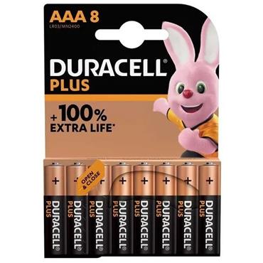 NEW DURACELL BATTERY AAA 8 PACK 1836-24