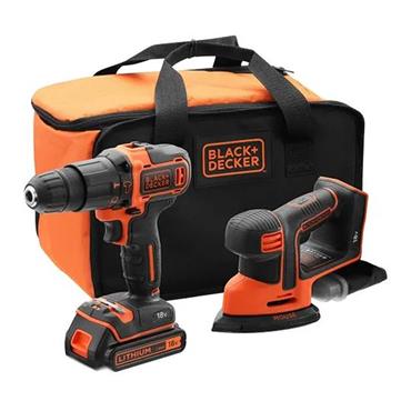 Black & Decker Drill & Sander 18V Twin Pack
