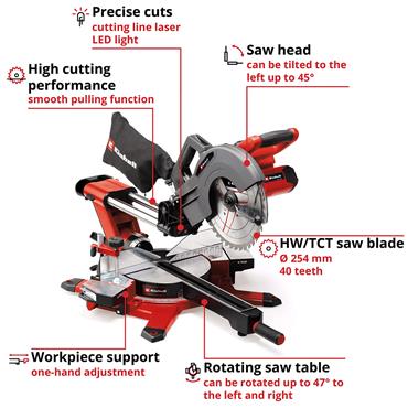 Einhell TE-SM36/10 18V Mitre Saw With Stand