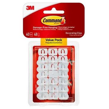 Command Decorating Clips White 3M17026