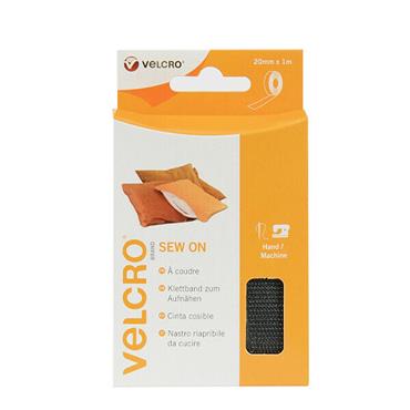 Velcro  Sew-On Tape White 20mm 1m