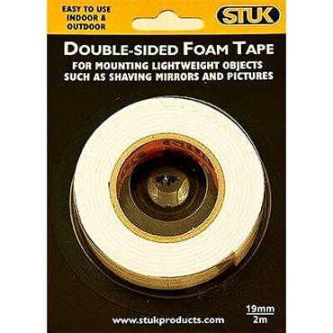 Stuk Double Sided Foam Tape 19mm 2m