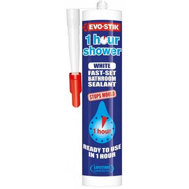 Evo-Stick 1 Hour Shower Sealant White 310ml
