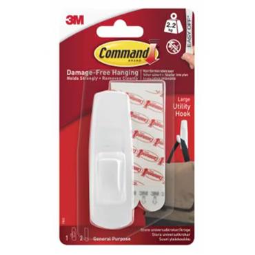 COMMAND 3M LARGE HOOKS AND STRIPS 3M17003
