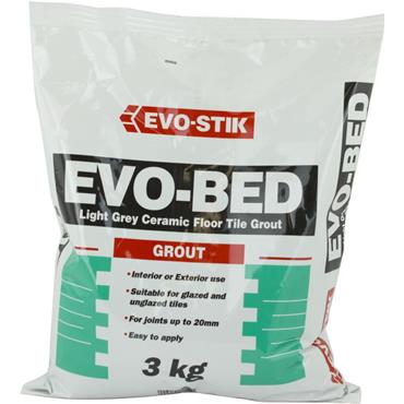Evo-Stik Evobed Light Grey Grout 3Kg