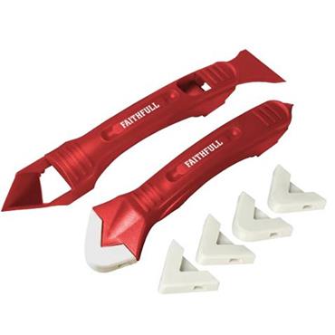 Faithfull Silicone Scraper Kit 2 Piece