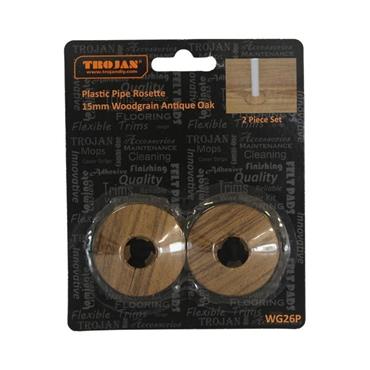 Trojan Plastic W/G Rosette Antique Oak WG26P