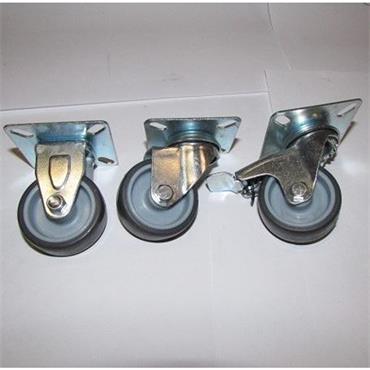 Oxy Rubber Castor Braked 2" 40Kg