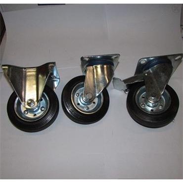 Oxy Rubber Castor Braked 3" 60Kg