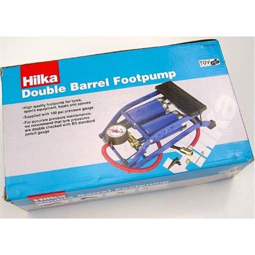 Hilka Double Barrel Foot Pump