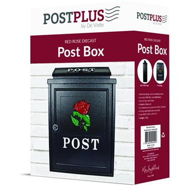Post Zone Classic Black Diecast Post Box