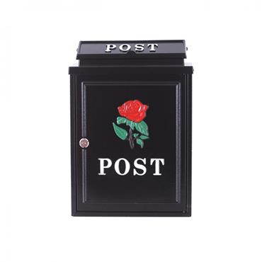 Post Zone Red Rose Diecast Post Box