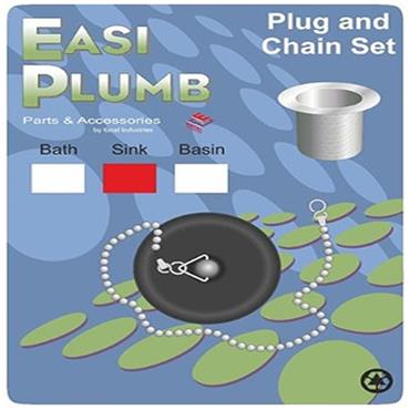 Easi Plumb Poly Sink Plug & Chain Set