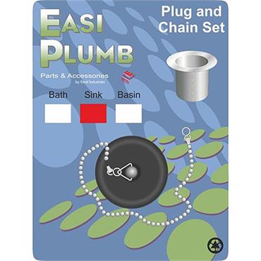Easi Plumb Poly Sink Plug & Chain Set