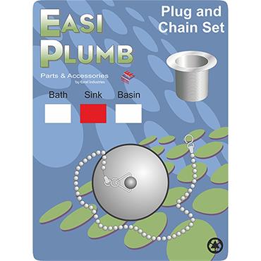 Easi Plumb Cp Sink Plug & Chain Set