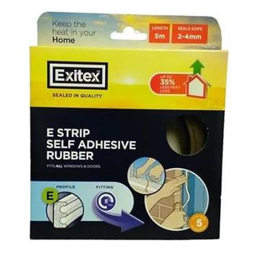 Exitex Draught Excluder E Strip Brown 5m