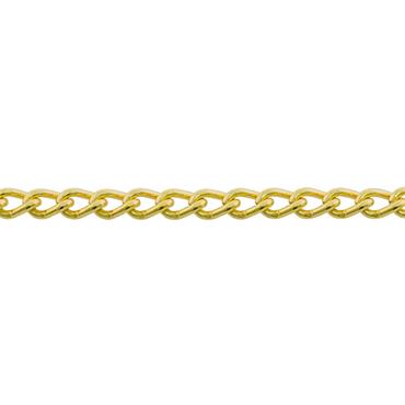 3411131 WELDED CHAIN TWISTED BRASS 2MM METRE