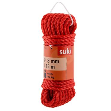 3421401 SUKI PP LEISURE ROPE TWISTED 8MM 15M