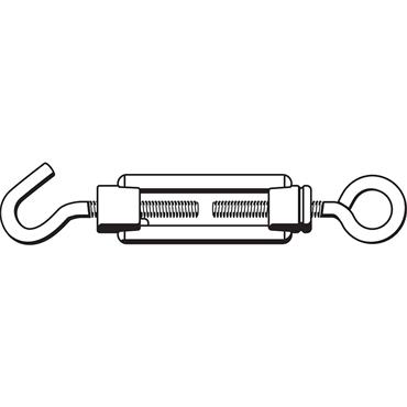 3471292 SUKI TURNBUCKLE EYE/HOOK M6X100MM