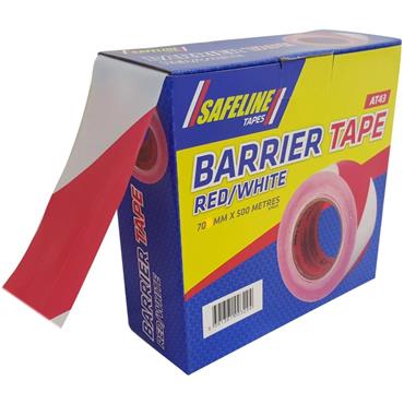 Barrier Tape Red & White 70mm X 50m