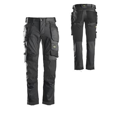 Snickers Stretch Trouser Grey/Black Size 100