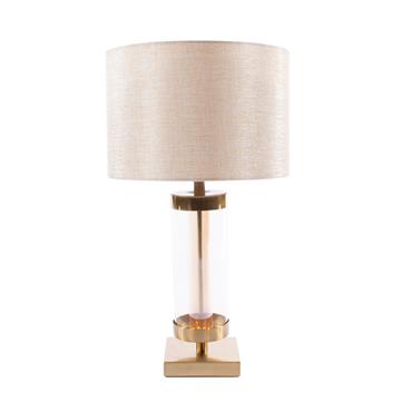 Tara Glass Cylinder Lamp Bronze