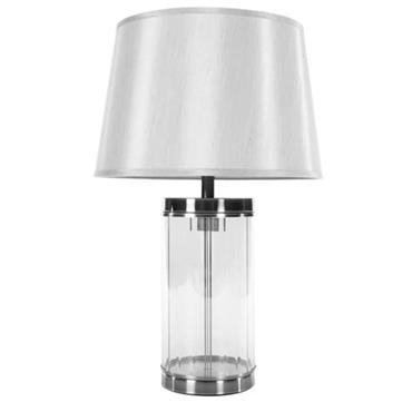 Tara Carlee Table Lamp Satin Silver 55cm