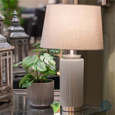 Tara Lacey Table Lamp Grey/Silver 59cm