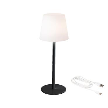 Led Rechargeable Table Lamp Black/White 40cm