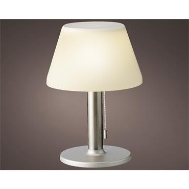 Solar Table Light S/Steel White 27.8cm