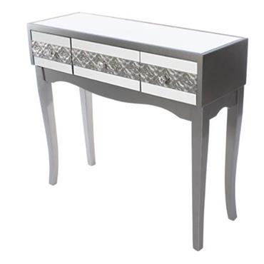 Tara Jade Mirrored 3 Drawer Console