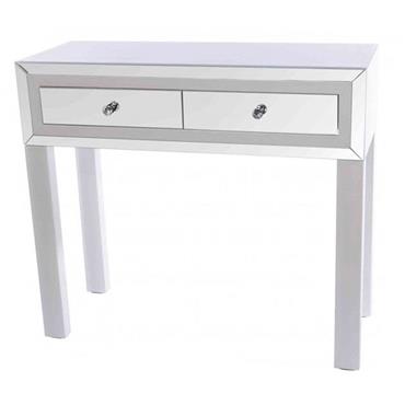 Tara 2 Drawer Mirrored Console White