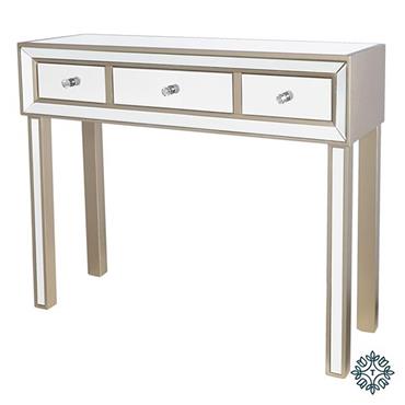 Tara Mirrored Console 3 Drawer