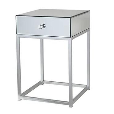 Tara Mirrored End Table Silver