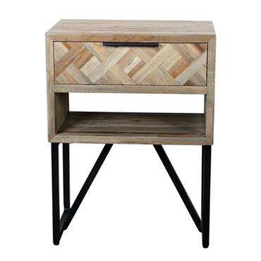 Tara 1 Drawer Side Table Teak