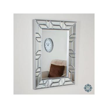 Tara Geometric Mirror Silver 114X86cm