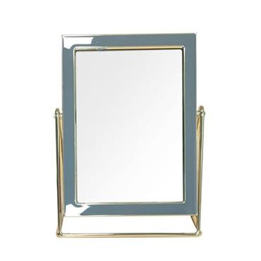 Tara Vanity Mirror Rectangle Grey/Gold 5X7