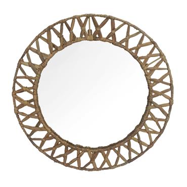 Tara Rattan Round Mirror 61cm