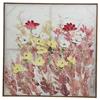 Hand Painted Pink & Yellow Flowers Canvas 80cm