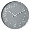 WALL CLOCK PP GLASS 50CM GREY
