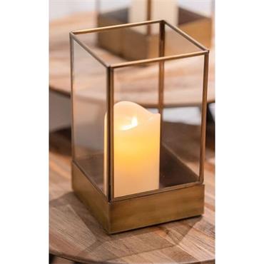 Tara Lantern Slim Antique Brass 25cm