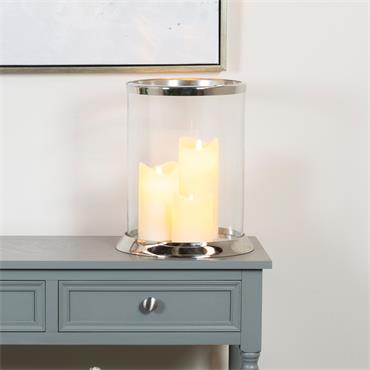 Tara Hurricane Centrepiece Chrome 32cm