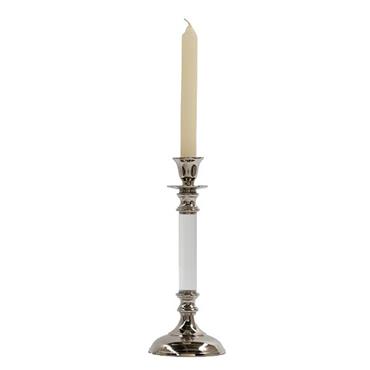 Tara Acrylic Candle Stick Holder Chrome 26cm