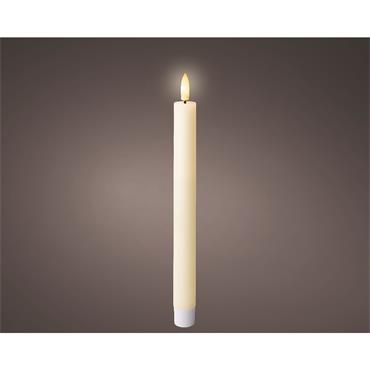Led Wick Dinner Candle Wax Flat Top 24.5cm