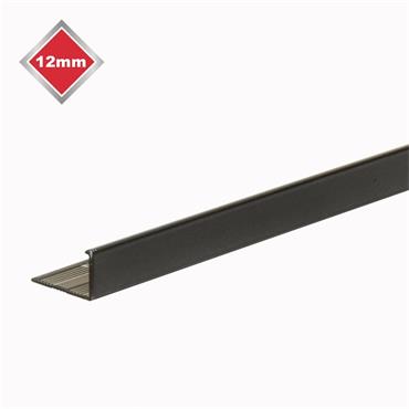 Bostik Tile Trim 12mm Smooth Black L Shaped