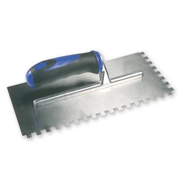 Faithfull Square Notched Trowel Soft Grip 4mm