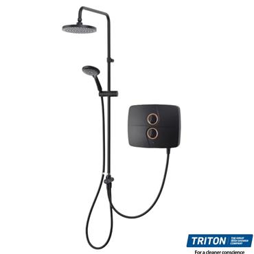 Triton T90 SR 9KW Electric Shower Black Du-Ele