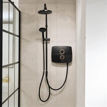 Triton T90 SR 9KW Electric Shower Black Du-Ele