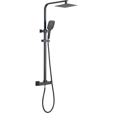 Orca Premium Square Shower Kit Black