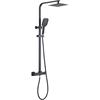 Orca Premium Square Shower Kit Black